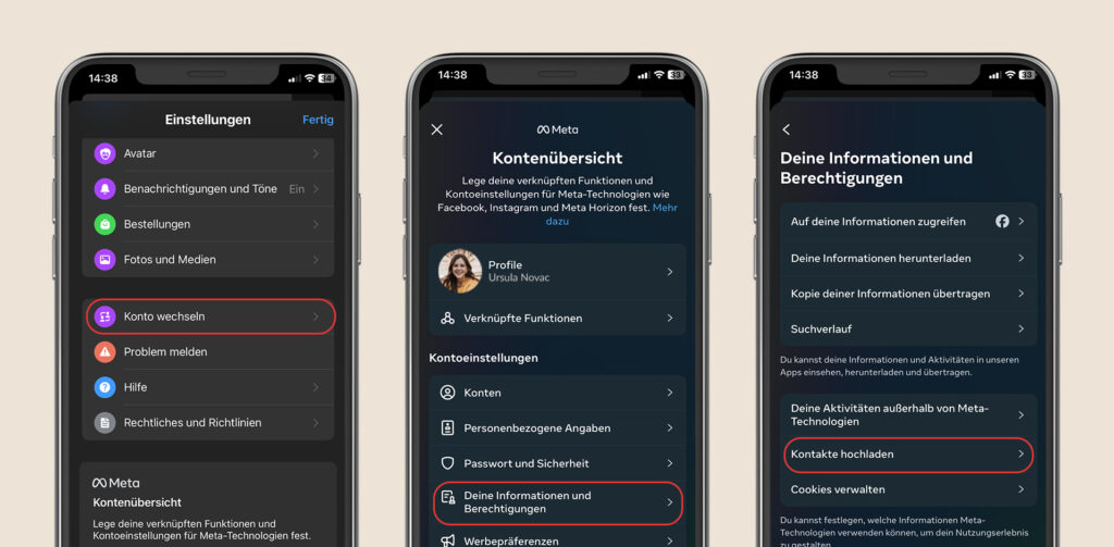 Wie man jemanden über die Telefonnummer auf Messenger findet - der Funktion Kontakte hochladen
